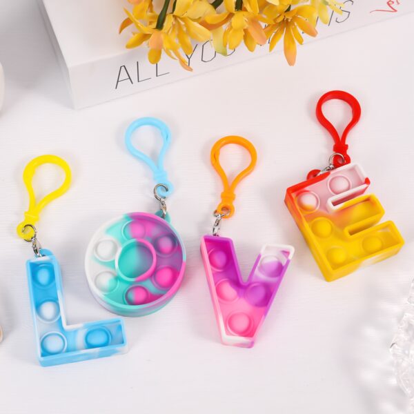 26 Letters Bubble Keychain Fidget Toys - Image 2