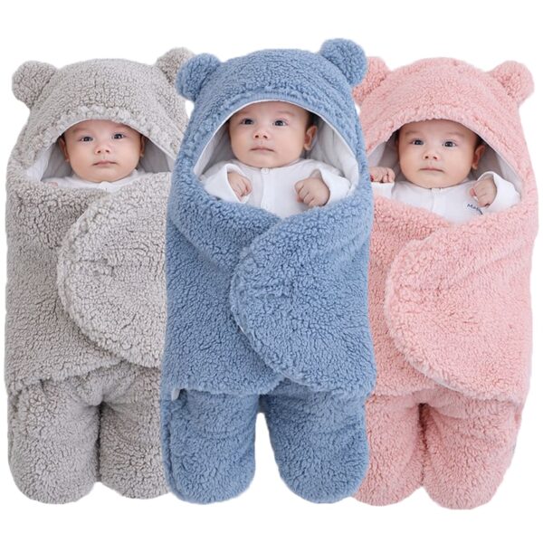 3pcs Multicolor Soft Newborn Baby Blankets