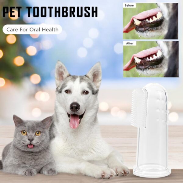 2pcs Dog Cat Finger Toothbrush - Image 2