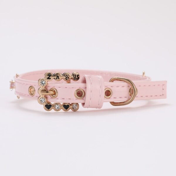 Dimond style Pink Dog Collar - Image 3