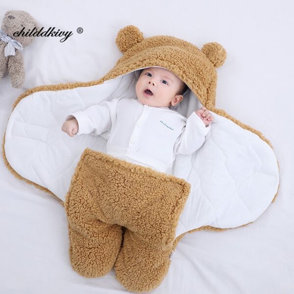 3pcs Multicolor Soft Newborn Baby Blankets - Image 3