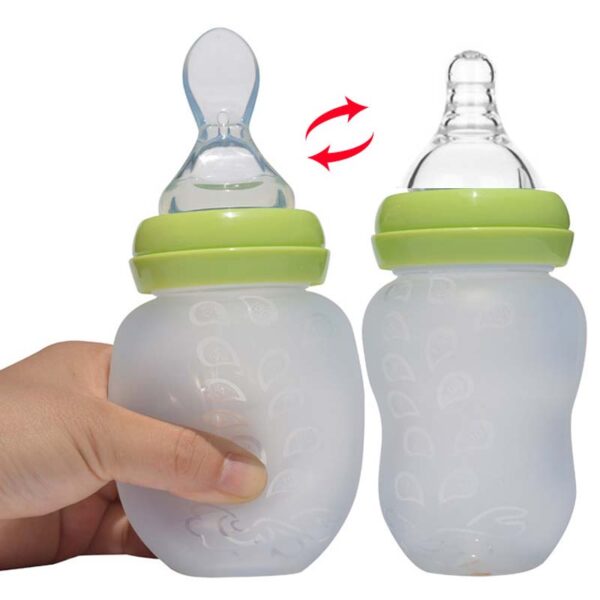 Silicone Baby Spoon Feeding Bottle