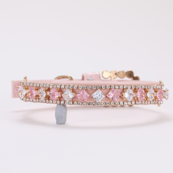 Dimond style Pink Dog Collar - Image 2