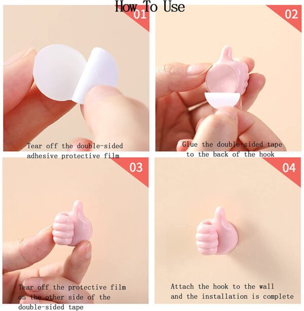 10pcs Multifunctional Clip Holder Thumb Hooks - Image 4
